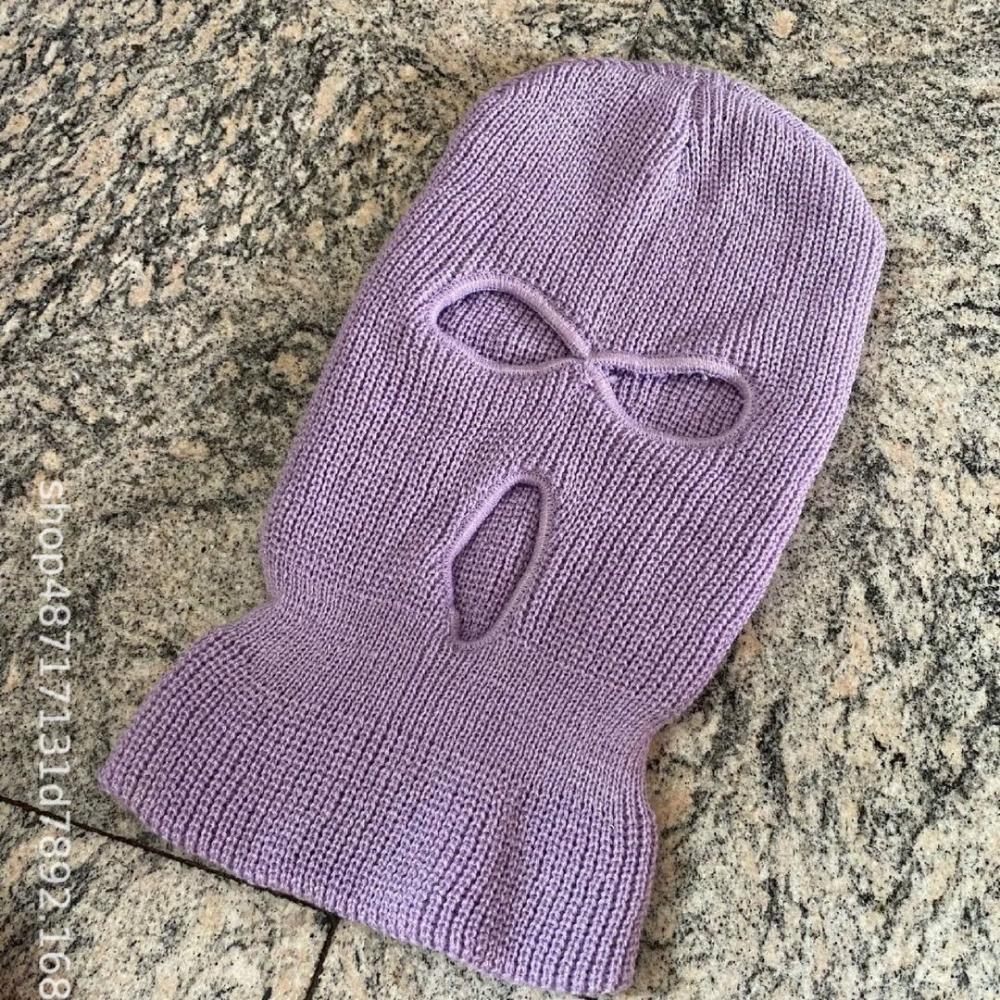 Men's Hat Winter Riding Windproof,Warm and Neck Protecting Hat Personalized Three Hole Thickened Ear Protecting Knitted Hat,Headgear Hat