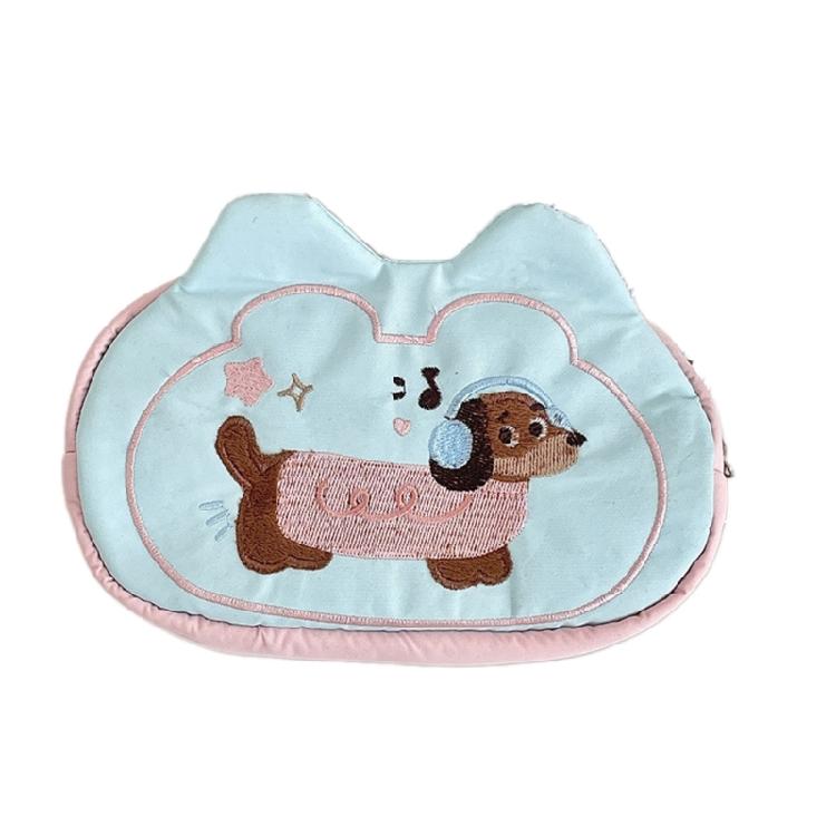 Hund Tier Stickerei Federmäppchen 18x11cm Große Reißverschluss Stifteetuis Multifunktions Federmäppchen Reise Kosmetiktasche
