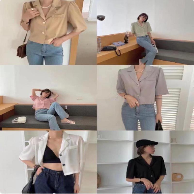 Women s 2026 Summer Street-Style Short-Sleeve Blazer - Korean-Inspired, Drapey, Loose Fit. X-Large золотой