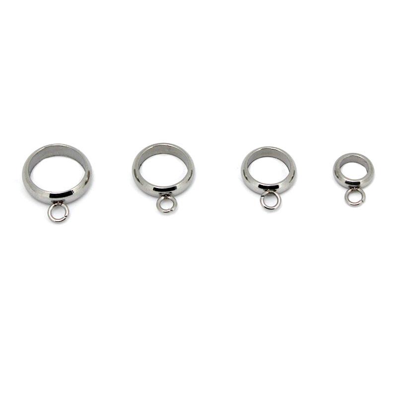 

20Pcs 3/4/5/6/8mm Stainless Steel Bead Bail Connectors Spacer Bead Pendant Clip Clasp for DIY Necklace Bracelet Jewelry Making 3mm hole