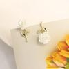 White Rose Flower Earrings: Retro High-End Fairy Ear Studs, 2022 Trendy Design.