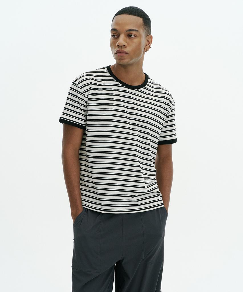 Keuleogsi Striped Ringer T-Shirt Black