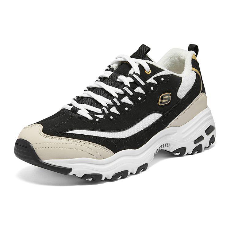 Skechers D'lites Sneakers 'Black Beige White' 894268-BKGD