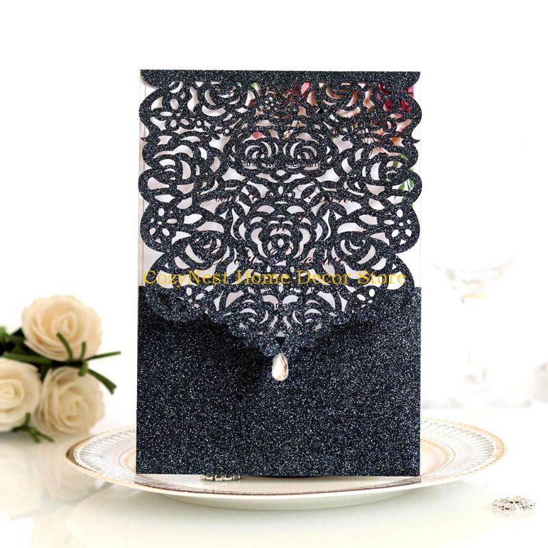 92MF Cut Glitter Greeting Card 10pcs/set Birthday Card Message Cards Accessory