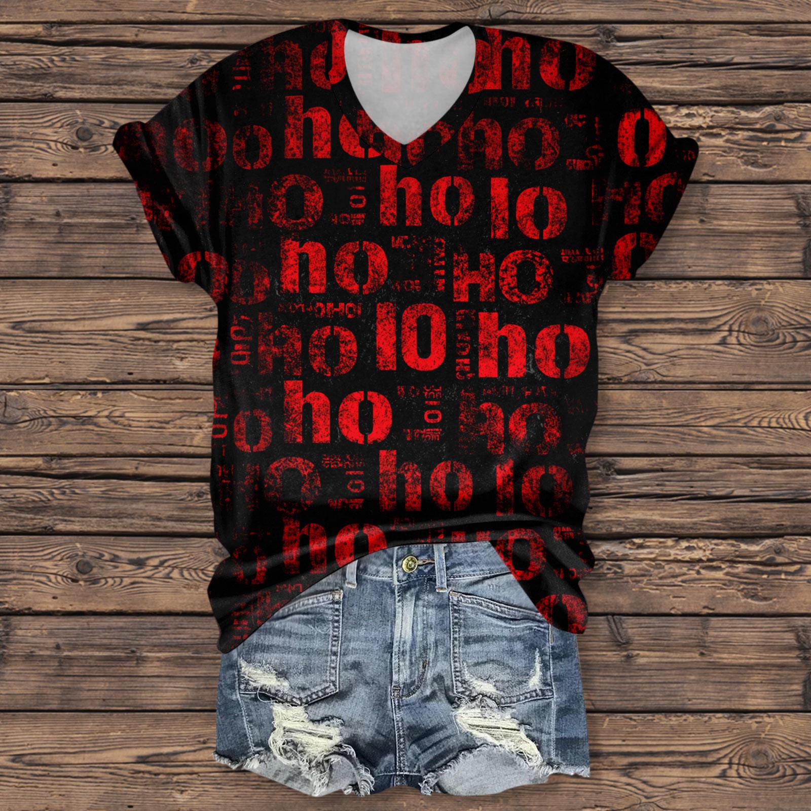 

Женская мода повседневная рубашка с рукавом три четверти и принтом букв на Хэллоуин XL винный