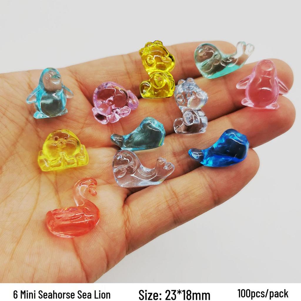 Luminous Cute Animal Mini Ornaments: Turtle, Bear, Rabbit - Handmade Glowing Accessories