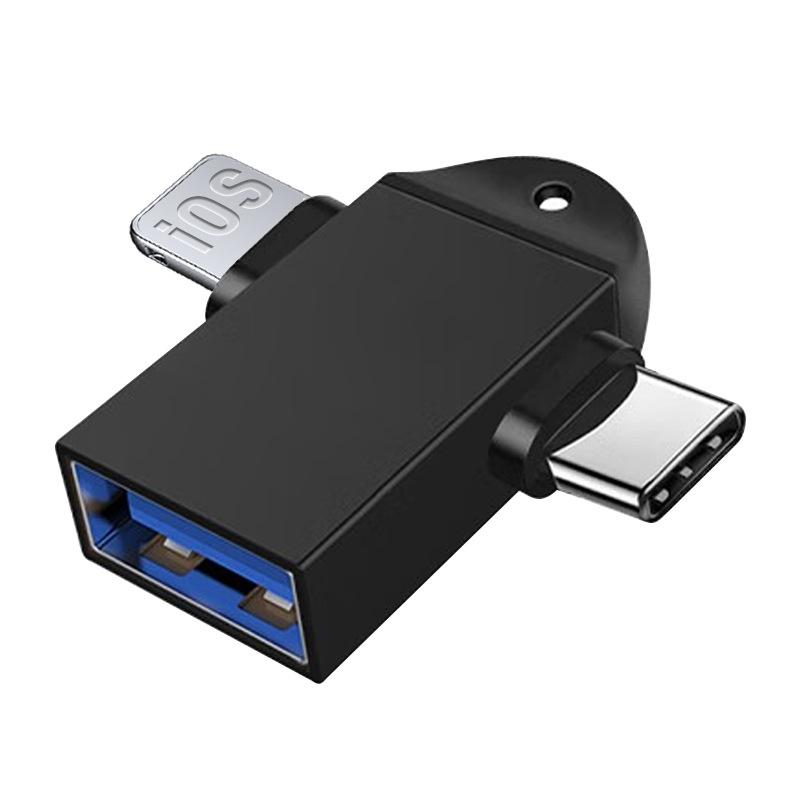 

USB 3.1 5Gbps Data Transmit Converters 2-in-1 Type-C Micro USB OTG Adapter For Tablet Hard Disk Drive Phone AVE чорний