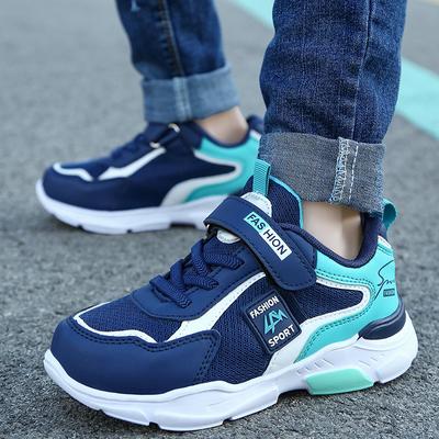 1910 Men's and Women's Middle School Children's Lightweight Fashion Velcro Casual Shoes Classmates Children's Sports Shoes Low-top Mesh Running Shoes