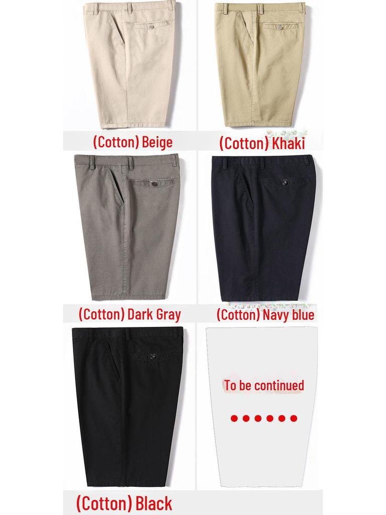 Herren Reine Baumwolle Lässige Sommer-Shorts für Väter und Großväter mittleren Alters