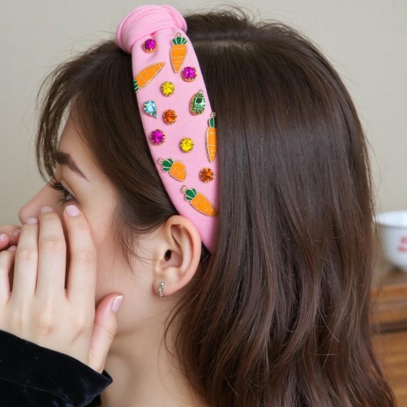 Luxurious Blingbling Headband Eye-catching Headwear Easter Party Photo Props Women Headwear Cosplay Accessories