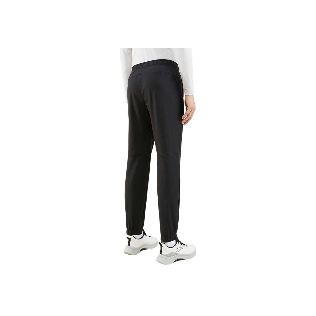Anta Training Series Fleece Lined Thick Warm Cuffed Knitted Sports Pants Men Pants Black 152347304-2