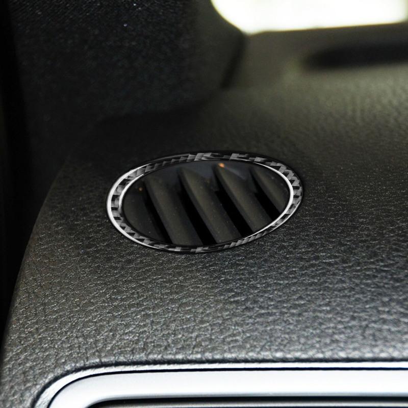 Real Carbon Fiber Car Accessories Dashboard Air Vent Cover Sticker For VW Touareg 7P MK2 2011 2012 2013 2014 2015 2016 2017 2018