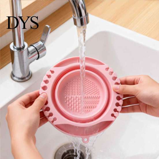 Silicone Painting Brush Rinser Paint Cleaner Cup, with Texture, Foldable Compact Art Washer for Cleaner, Watercolor And Makeup