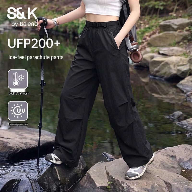 Baleno Women s Functional Wide-Leg Parachute Pants M