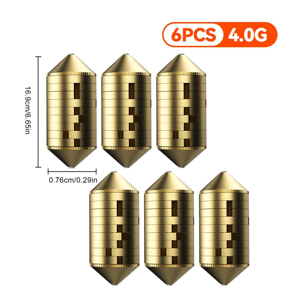 3 Peças Chumbadas de Pesca Pesos Chumbadas para Pesca de Carpa Acessórios de Pesca Chumbadas Afiadas Pesos de Cobre para Pesca em Água Salgada Água Doce