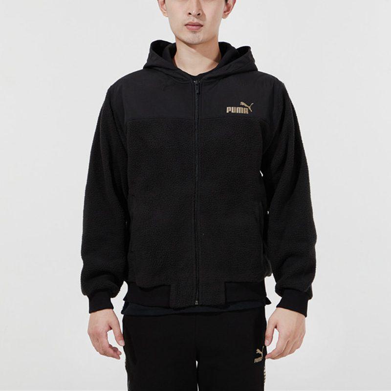 Puma Velvet Jackets Men's Black Hooded Moderate 848253-01