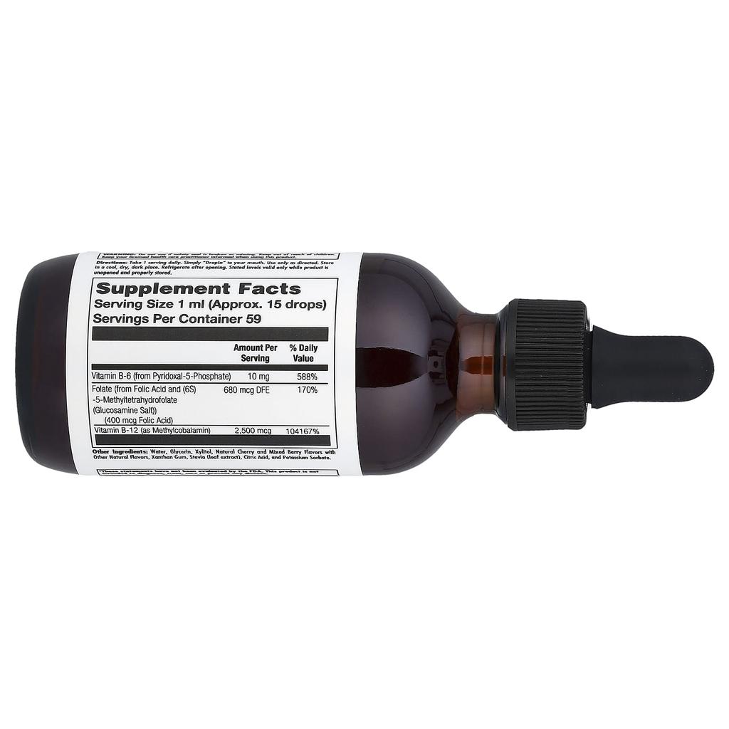B-6 B-12 Folic Acid, Natural Mixed Berry Flavor, 59 Ml (2 Fl Oz)