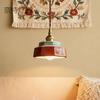 Mid-Century Japanese Ceramic LED Pendant Light for Bedroom, Dining Room, or Balcony