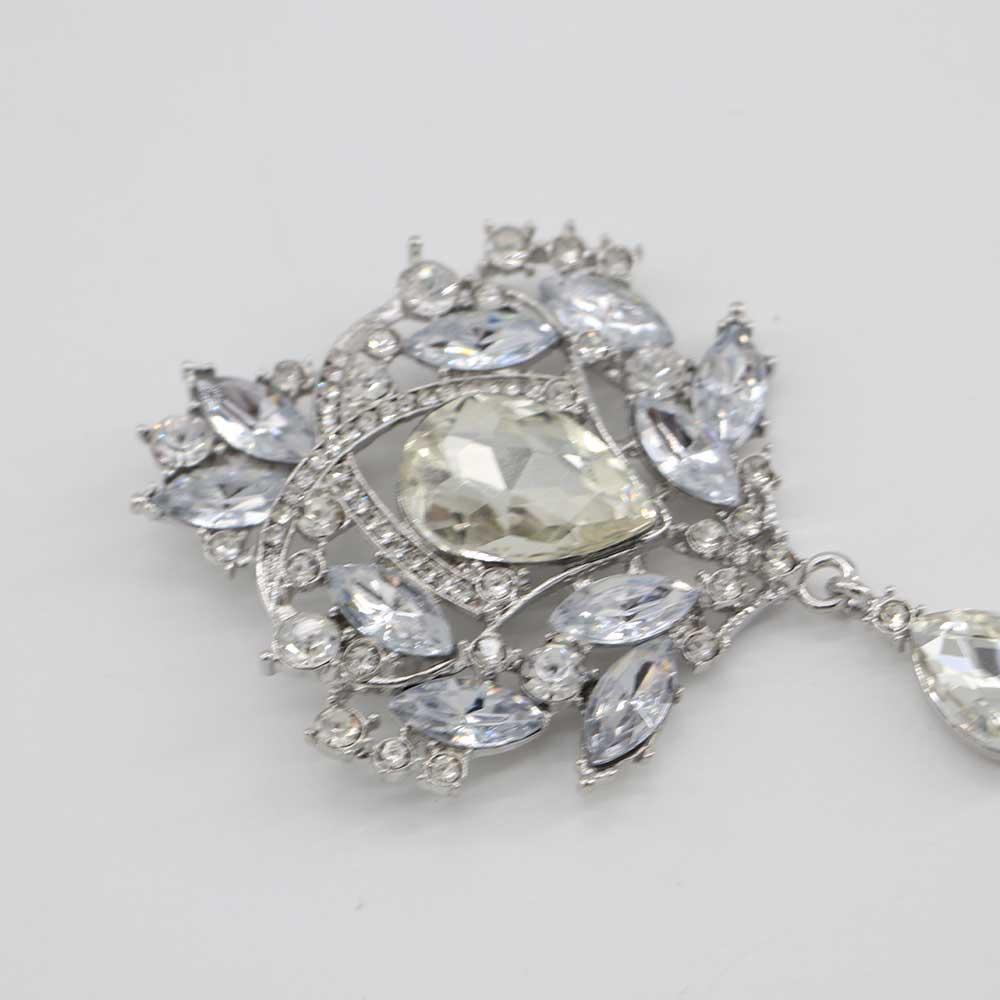 Zinc Zinc Alloy Rhinestone Crystal Flower Fashion Jewelry Korean Style Brooch Clothing Accessory Women Brooch