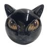 Halloween Unique Cat Figure Resin Black Cat Statue Artwork Black Cat Figurine Elegant Home Decor Gifts for Cat Lovers Women Men