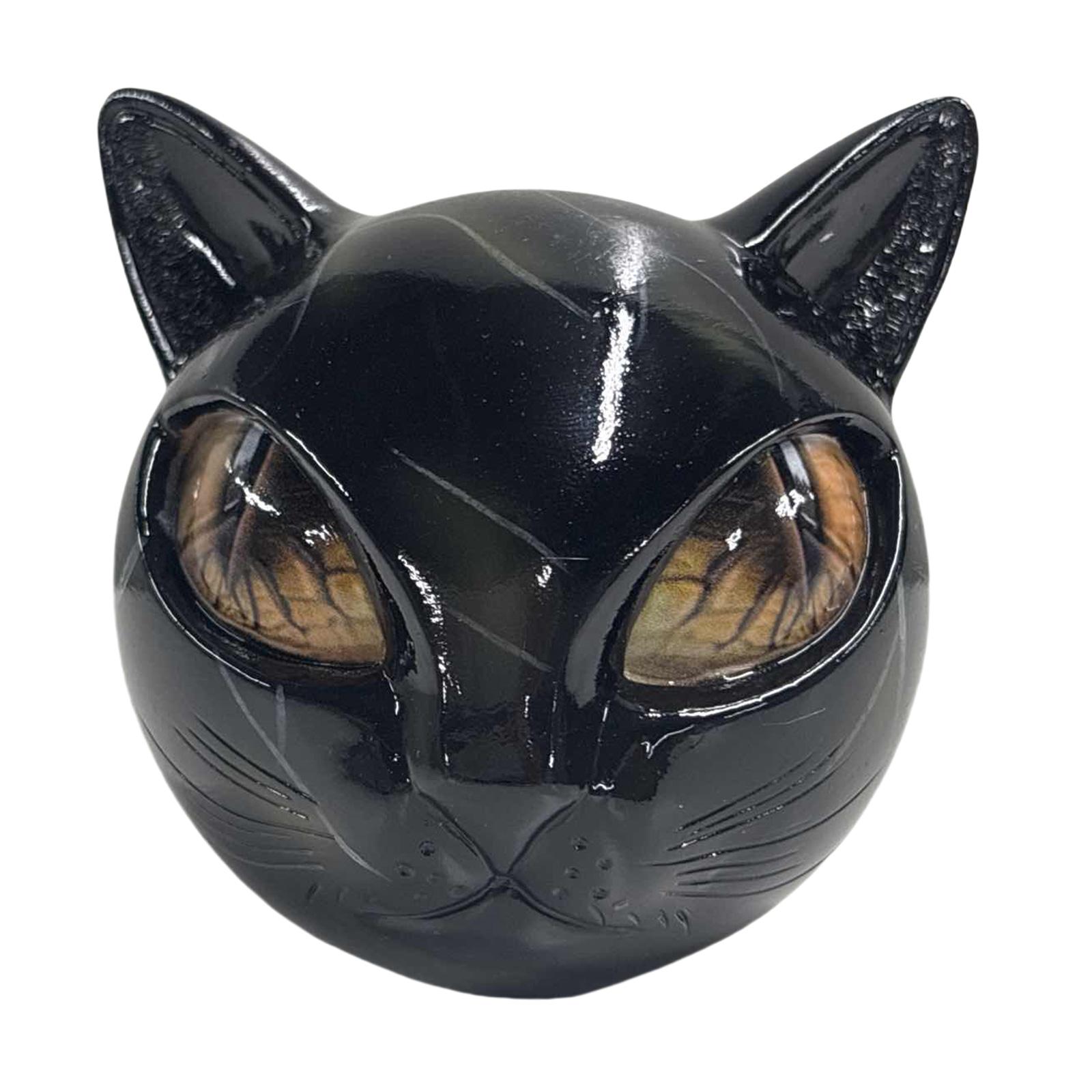 

Halloween Black Cat Sculpture Tabletop Cat Statue Black Cat Figurine Elegant Home Decor Gifts for Cat Lovers Women Men светло-коричневого