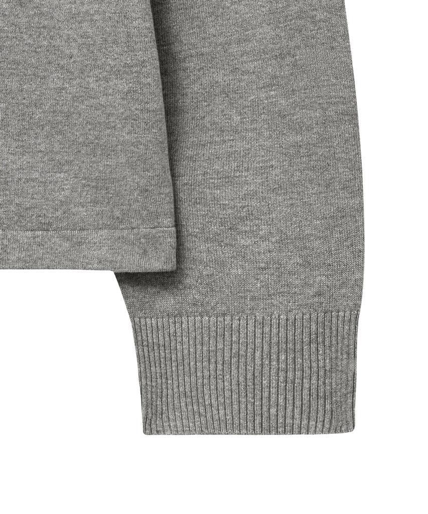 Noirer Layered Knit Shirt Cardigan (Gray)