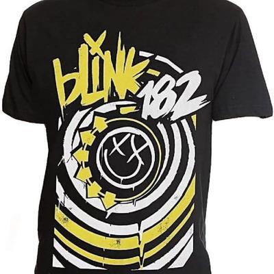 Kleding Blink 182 - Happy Face Logo - Heren T-shirt Zwart