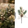 Winter Floral Red Berry Stems Pine Cones Christmas Wreath Artificial Evergreen Pine Branches Xmas Tree Wreaths Party Vase Decor