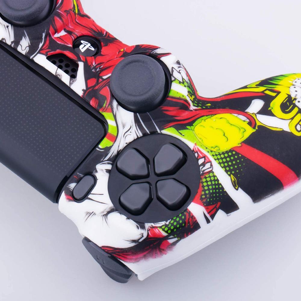 Camouflage Silicone Rubber Gel Skin for Sony Ps4 Slim/pro Controller Cover Protective Case for Ps4 Wireless Controller Accessory
