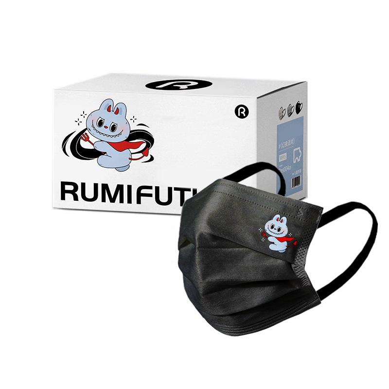 Children's Cartoon Print Disposable Mask - Phantom Night Series, Individually Packaged, Three-Layer, Breathable, Comfortable Protection