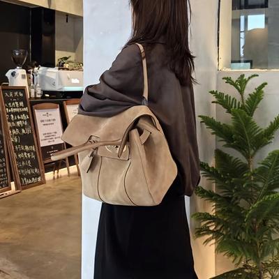 Vintage opotřebovaná kožená taška Tote Genuine Leather Velkokapacitní kabelka Neformální textura Módní taška pro dojíždějící Taška s jednou přihrádkou