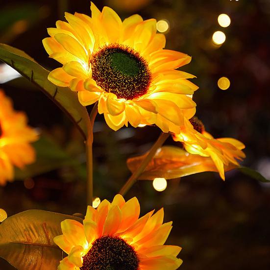 Solar Sunflower Light LED Garden Artificial Flower Light with 36956 Sunflowers Outdoor Waterproof Stake Light for Backyard Flower Bed
