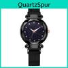 Starry Surface Ladies Watch With Quartz Movement And Metal Strap For Casual Wear And Gift