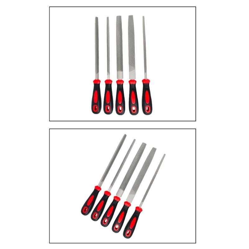 5Pcs High Hardness Steel Fine File Sharpening 6/8/10/12Inch Flat Files Grinding Straightening Polishing File Replacement