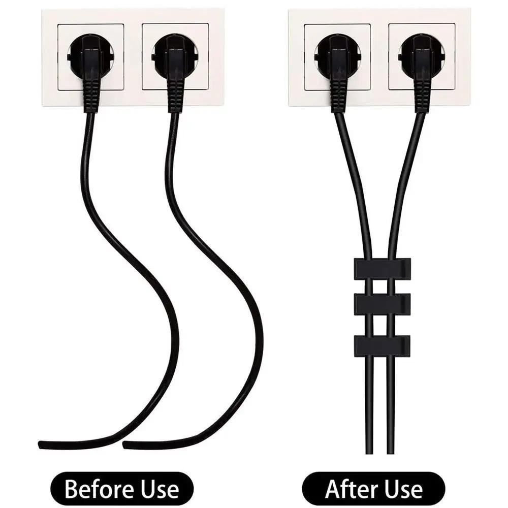 5/10Pcs Fixing Clip Wire Holder Organizer Cord Management Wire Tie Cable Clips Self-adhesive Cable Clamp