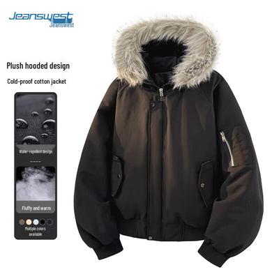 JEANSWEST Unisex Winter Steppjacke mit Fellkapuze
