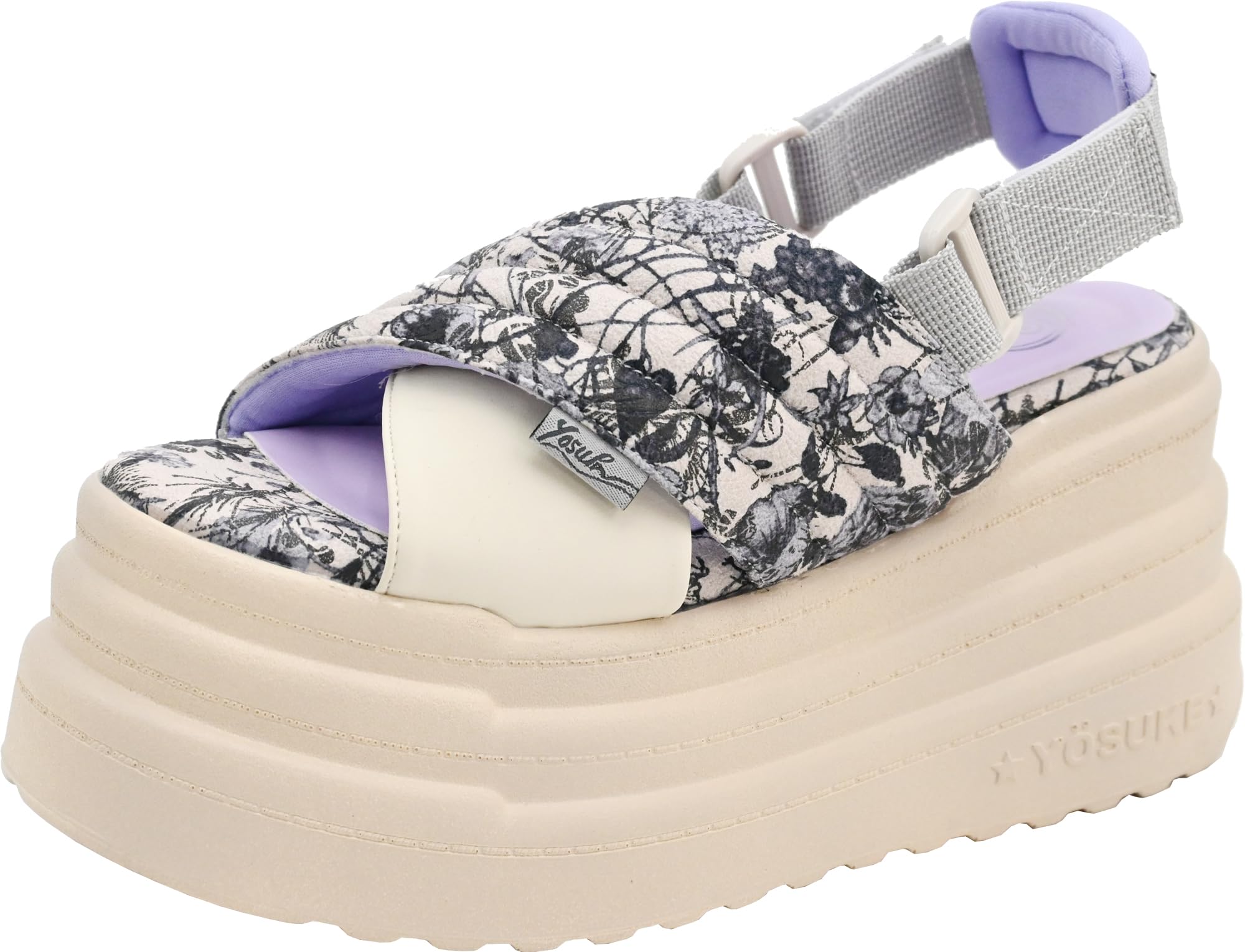 

Босоножки на танкетке 2710031 Комбинированный цвет слоновой кости см [YOSUKE] Женские 23.0