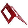 4590 Degree Multifunctional Aluminum Alloy Angle Ruler Marking Gauge Woodworking Tool (Red)