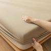 Soft Cotton Fitted Sheet Single Double Bed Mattress Cover with Elastic Band Bed Sheet Bed Linens Solid Color Sheet Mattress Topper