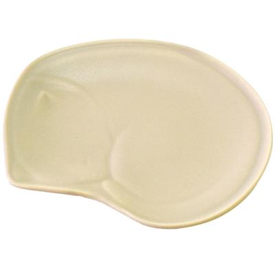 Aito Seisakusho [Neko Neco] Small Plate, Approx. 11cm, Cat Pattern, Cream, Microwave and Dishwasher Safe, Seto Ware, Made In Japan 111099
