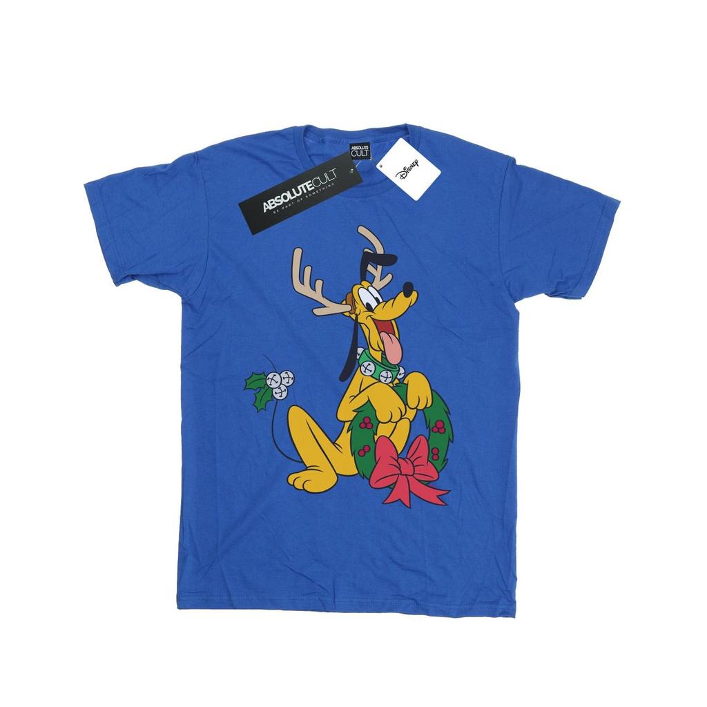 Disney Mens Pluto Christmas Reindeer T-Shirt