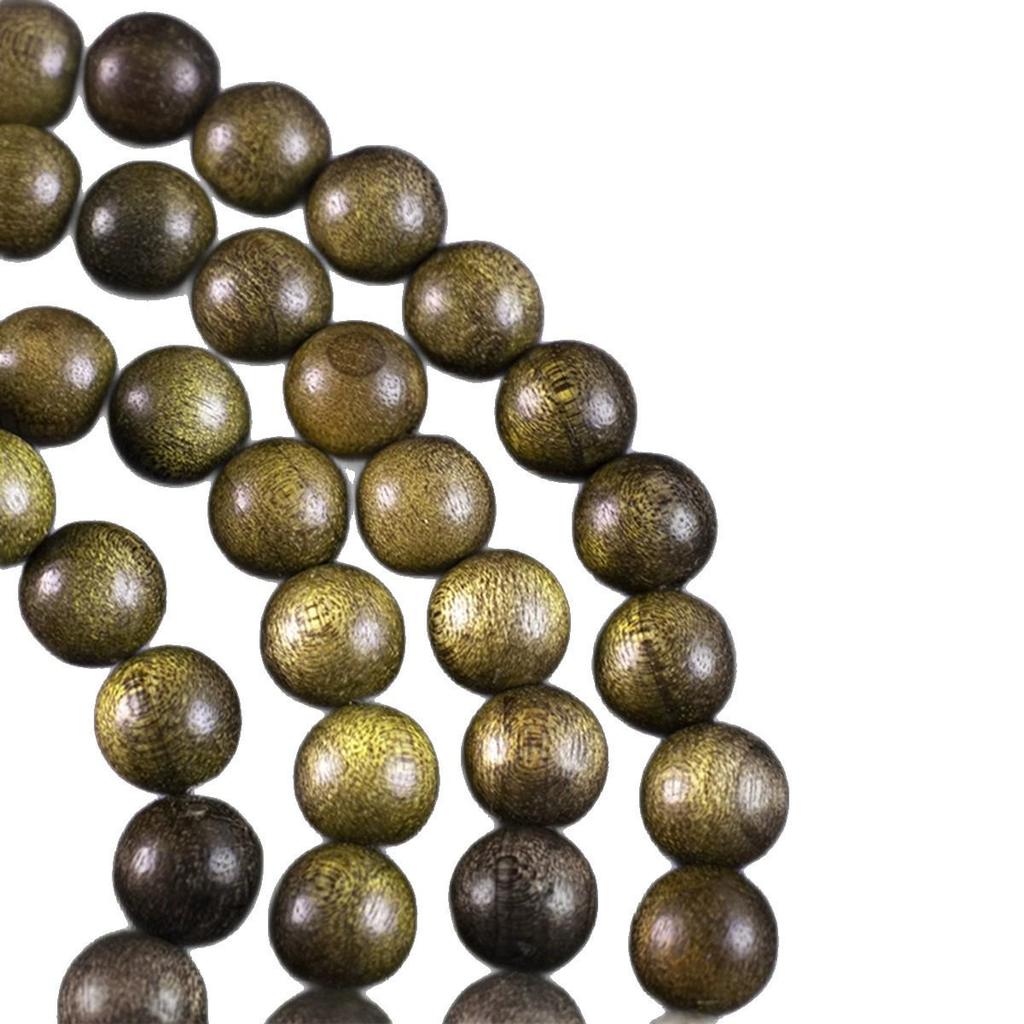 Altın Phoebe Zhennan Ahşap Bileklik - Şans İçin 108 Tesbihli Budist Mala