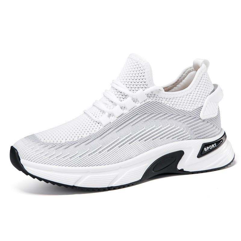 Men's Flyknit Height-Increasing Running Shoes - Lightweight, Breathable, Thick Sole Platform for Spring/Summer Fashion