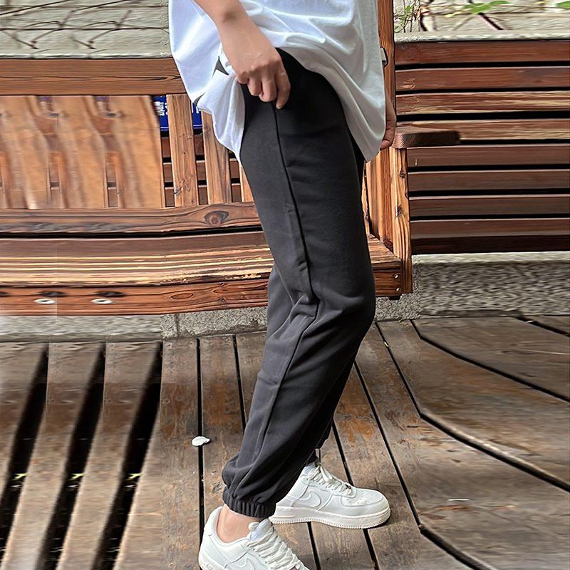 Converse Casual Pants Women's Black Moderate Cuffed Pants 10024730-A01