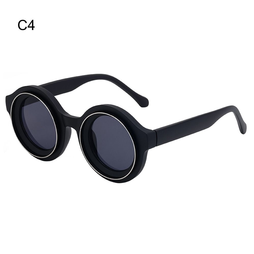 Punk Round Frame Sun Glasses Luxury Hip Hop Shades Trendy Steampunk Sunglasses for Women & Men