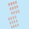 French Glitter Feather Almond-Shaped Nail Art Patches - European and American Simple Sweet Style.