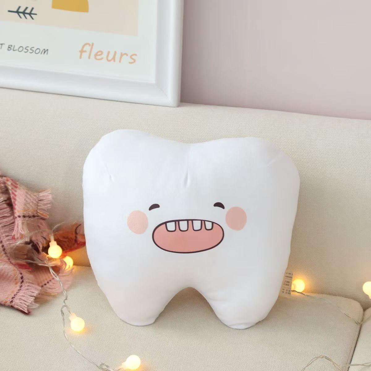20cm Creatief Wit Tanden Pluche Speelgoed Kinder Mondpoets Pop Tandheelkundige Activiteit Cadeau Voor Kinderverjaardag En Kerstmis 20cm