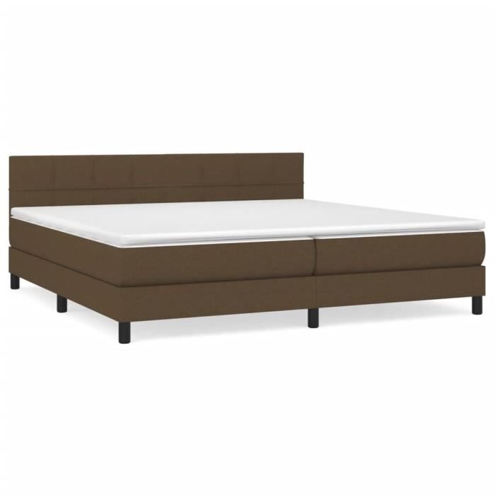 3140084 vidaXL Divan Bed with Mattress Dark Brown 200x200 Cm