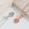 Diamond-Encrusted Leaf Pendant Necklace Simple And High-End Double-Layer Leaf Necklace. Premium Durable Quality