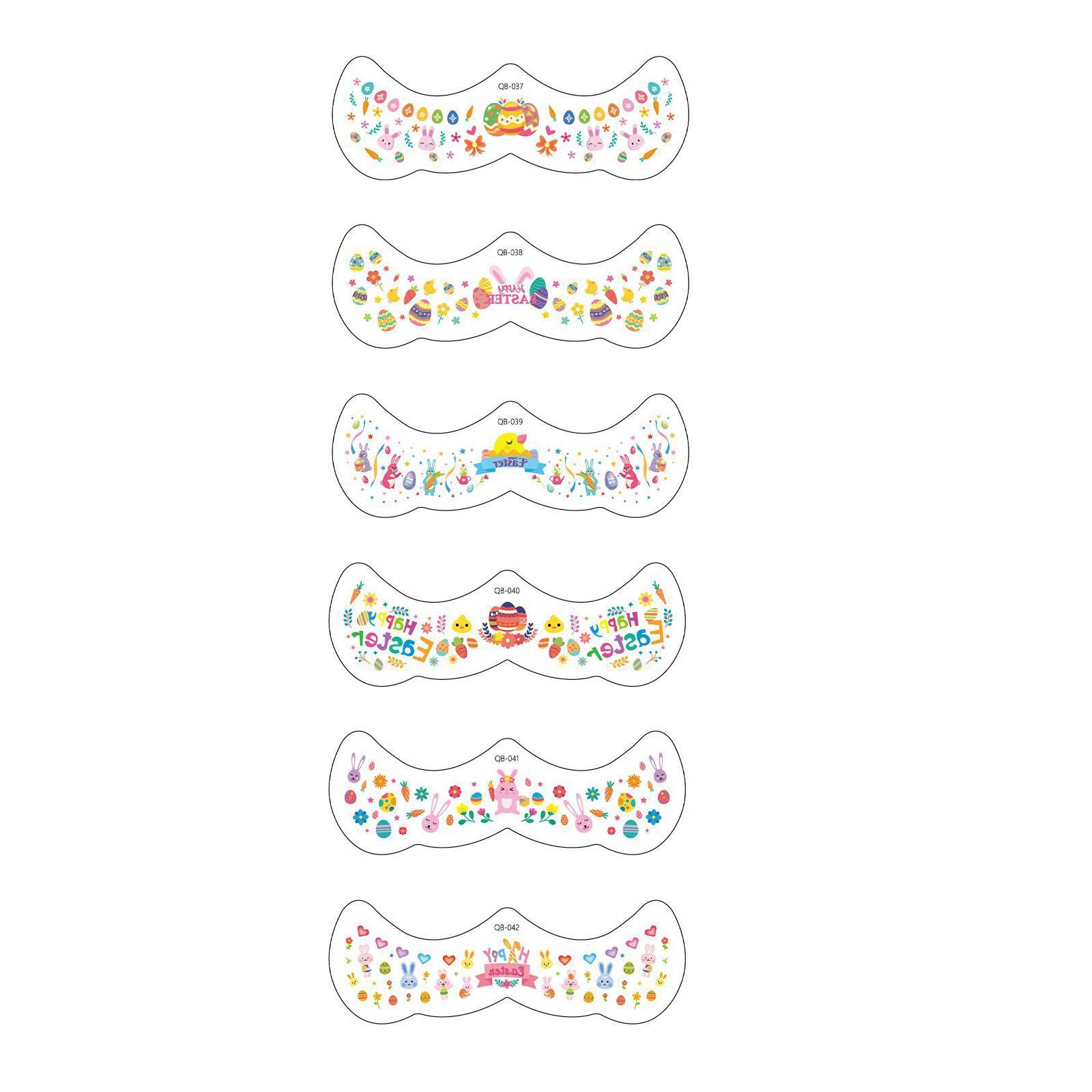 

6pc Resurrection Festival Face Stickers With Freckles, Resurrection Egg Makeup, Cute Bunny Stickers The Face One Size